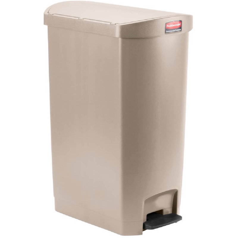 Κάδος Πλαστικός με Πεντάλ 68L Rubbermaid Slim Jim® Step-On End step Beige   
