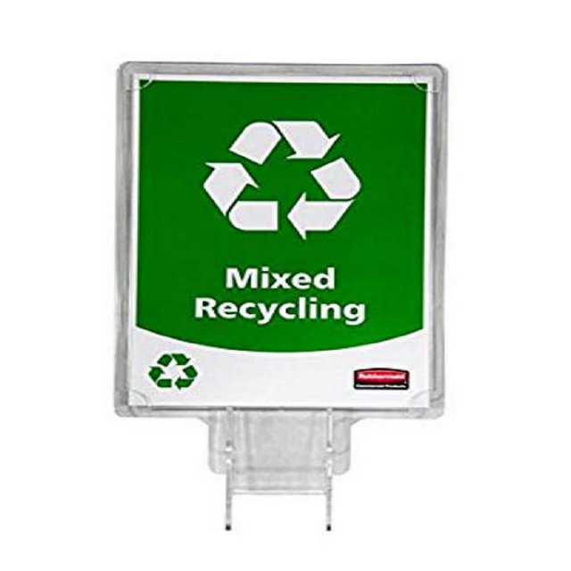 Ταμπελάκι ανακύκλωσης για κάδους Rubbermaid Slim Jim® Venting channels - Clear