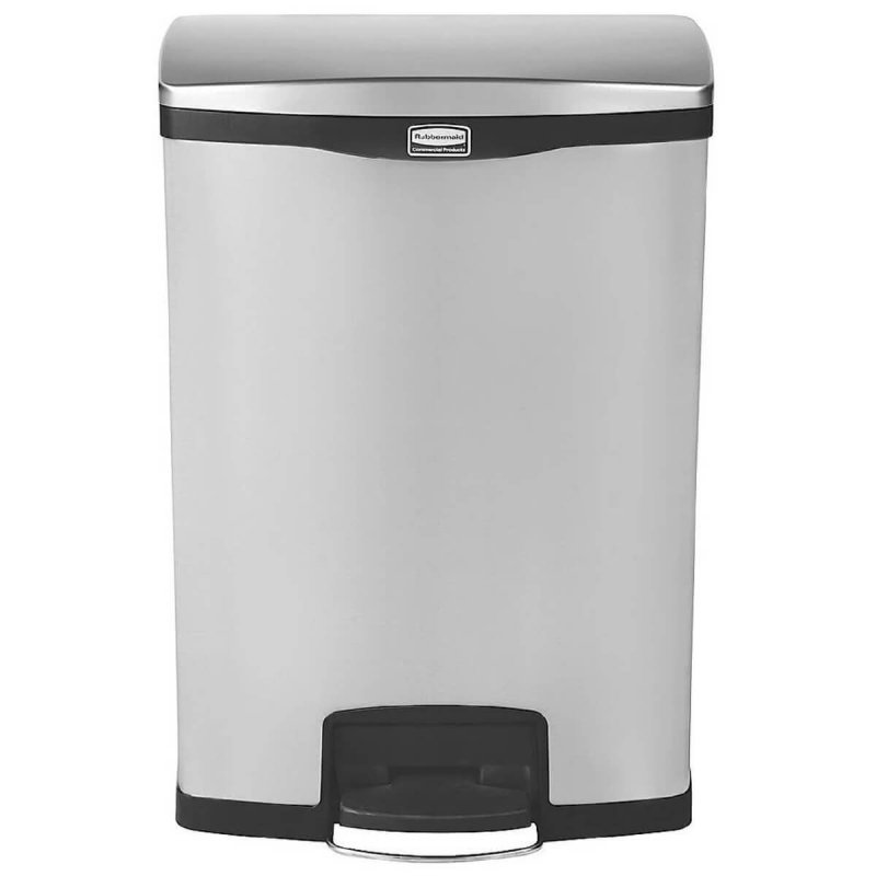 Κάδος Ανοξείδωτος με Πεντάλ 90L Rubbermaid Slim Jim® Step-On front step 