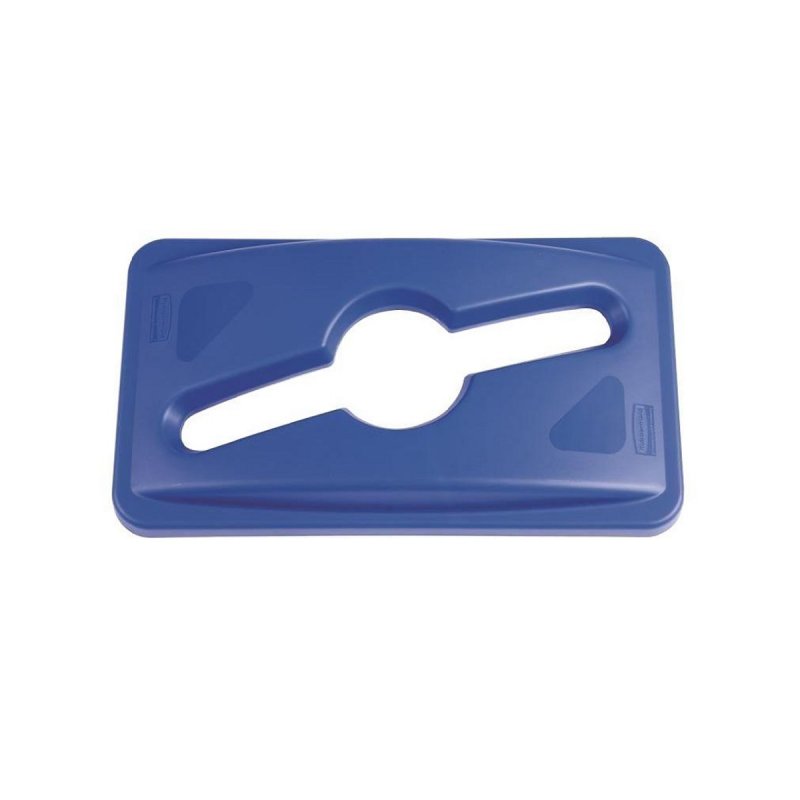 Καπάκι ανακύκλωσης συνδυασμού Rubbermaid Slim Jim® Commingle - Blue