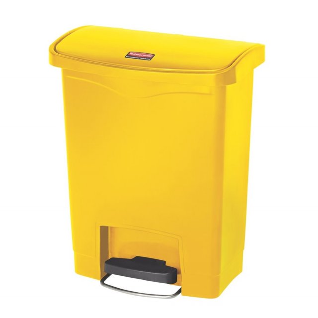 Κάδος Πλαστικός με Πεντάλ 30L Rubbermaid Slim Jim® Step-On Front step Yellow