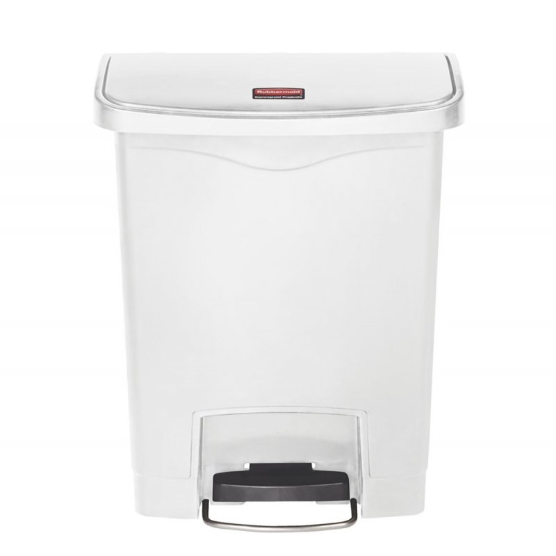 Κάδος Πλαστικός με Πεντάλ 30L Rubbermaid Slim Jim® Step-On Front step White