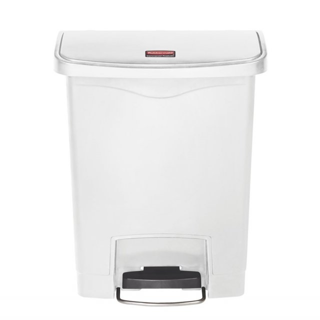 Κάδος Πλαστικός με Πεντάλ 30L Rubbermaid Slim Jim® Step-On Front step White