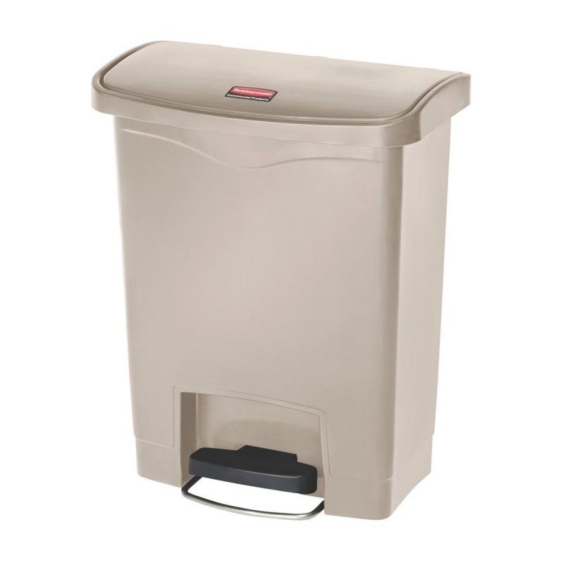 Κάδος Πλαστικός με Πεντάλ 30L Rubbermaid Slim Jim® Step-On Front step Beige