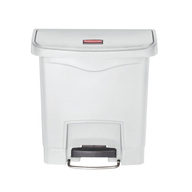 Κάδος Πλαστικός με Πεντάλ 15L Rubbermaid Slim Jim® Step-On Front step White