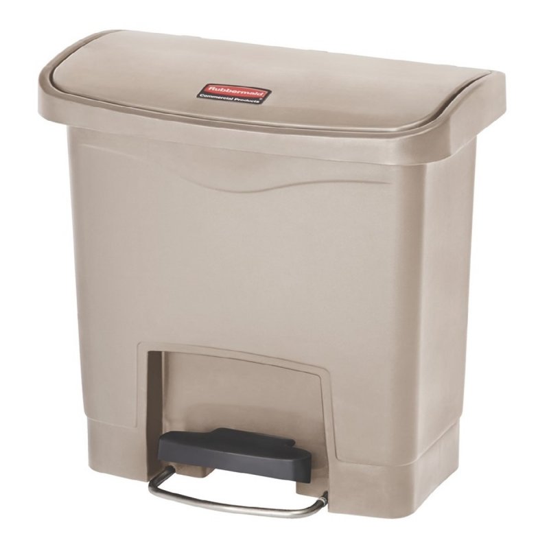 Κάδος Πλαστικός με Πεντάλ 15L  Rubbermaid Slim Jim® Step-On Front step Beige