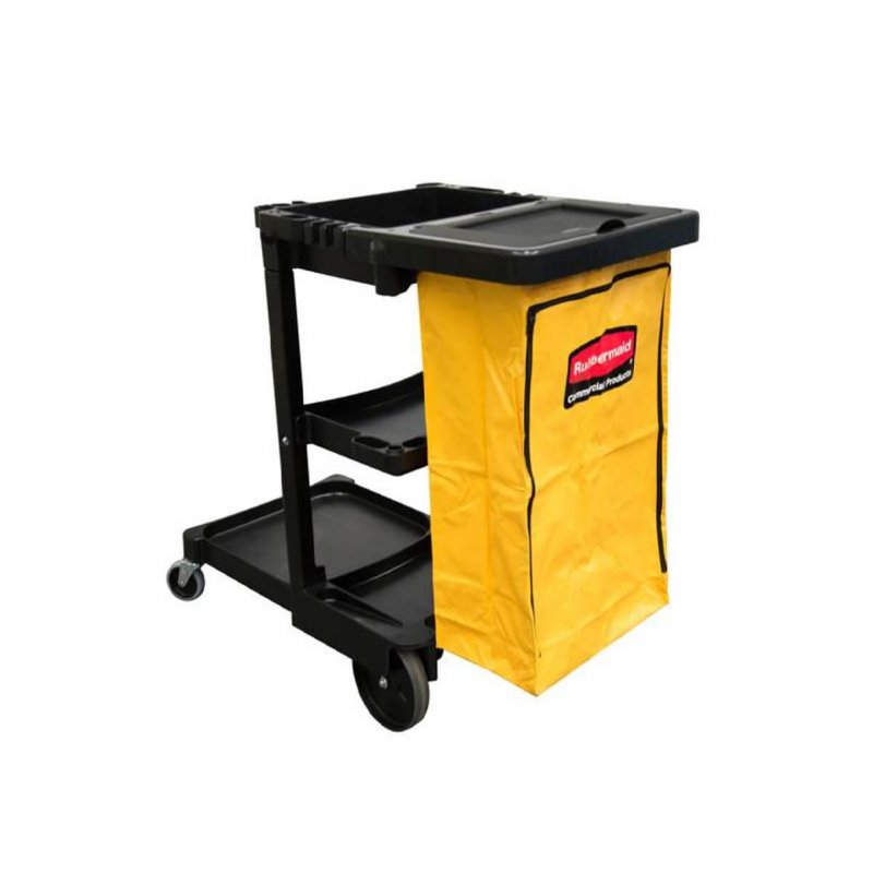 Τρόλεϊ Καθαριότητας Rubbermaid Janitor Cart With Bag - Black