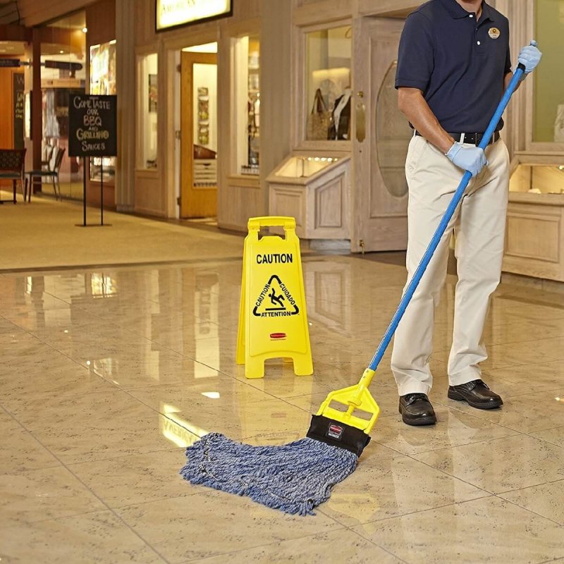 Προειδοποιητικό Stand Δαπέδου 2 Όψεων Rubbermaid Multilingual "CAUTION" - Υellow