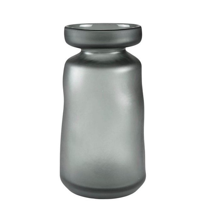 Βάζο Γυάλινο 29,5cm Villa Collection Ist Grey Glass