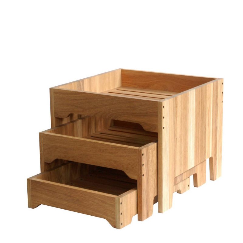 Σταντ 3 Επιπέδων Ξύλινο Craster Rustic Regular Oak
