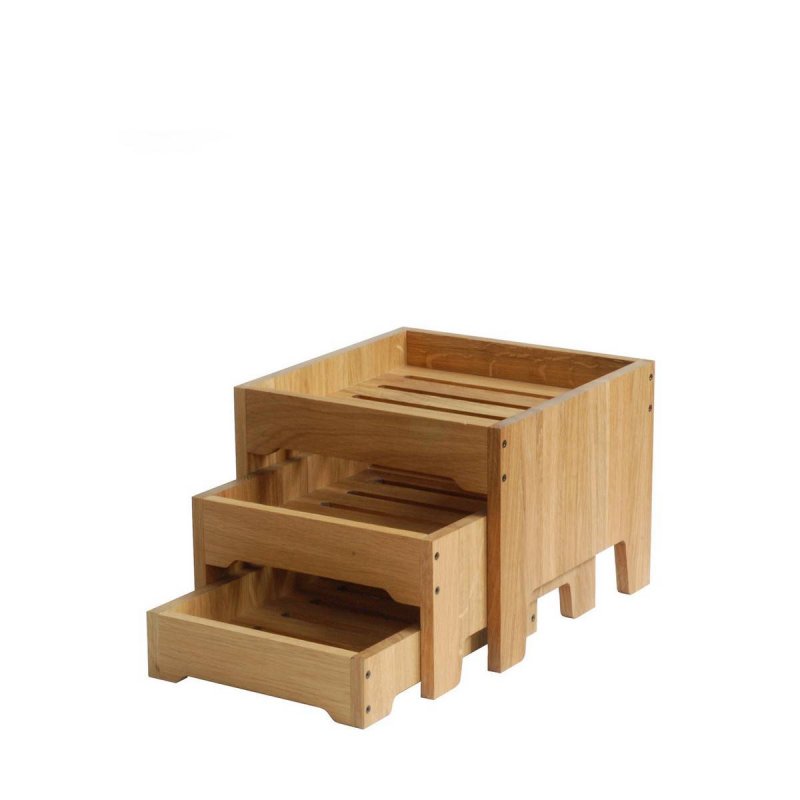 Σταντ 3 Επιπέδων Ξύλινο Μικρό Craster Rustic Mini Oak