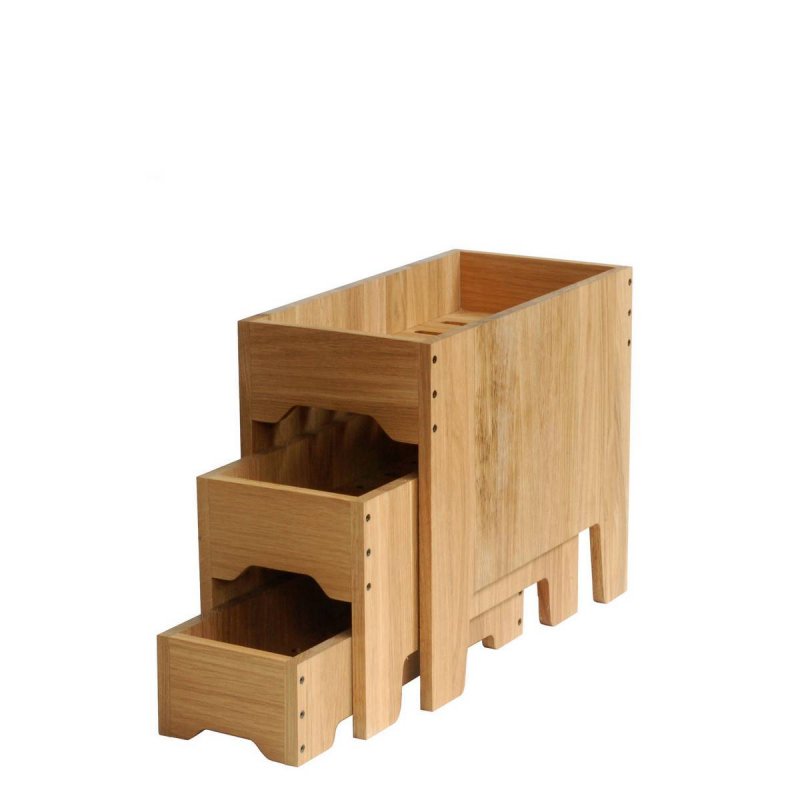 Σταντ 3 Επιπέδων Ξύλινο Στενό Craster Rustic Narrow Oak