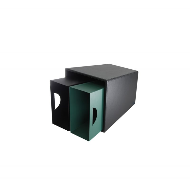 Room Waste Separation Bin Crown Montreal Duo   - PU Leather in 3 Colors