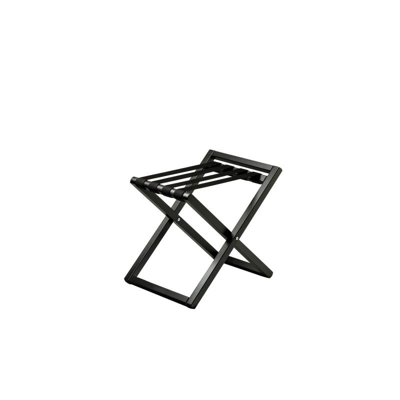 Luggage Rack Large Black Wood Crown