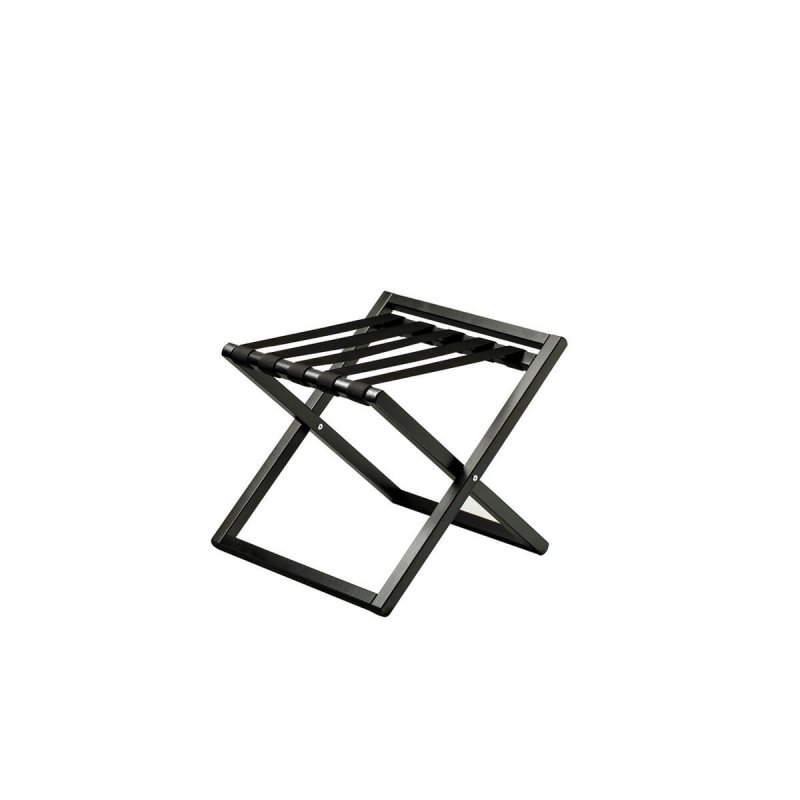 Luggage Rack Large Black Wood Crown