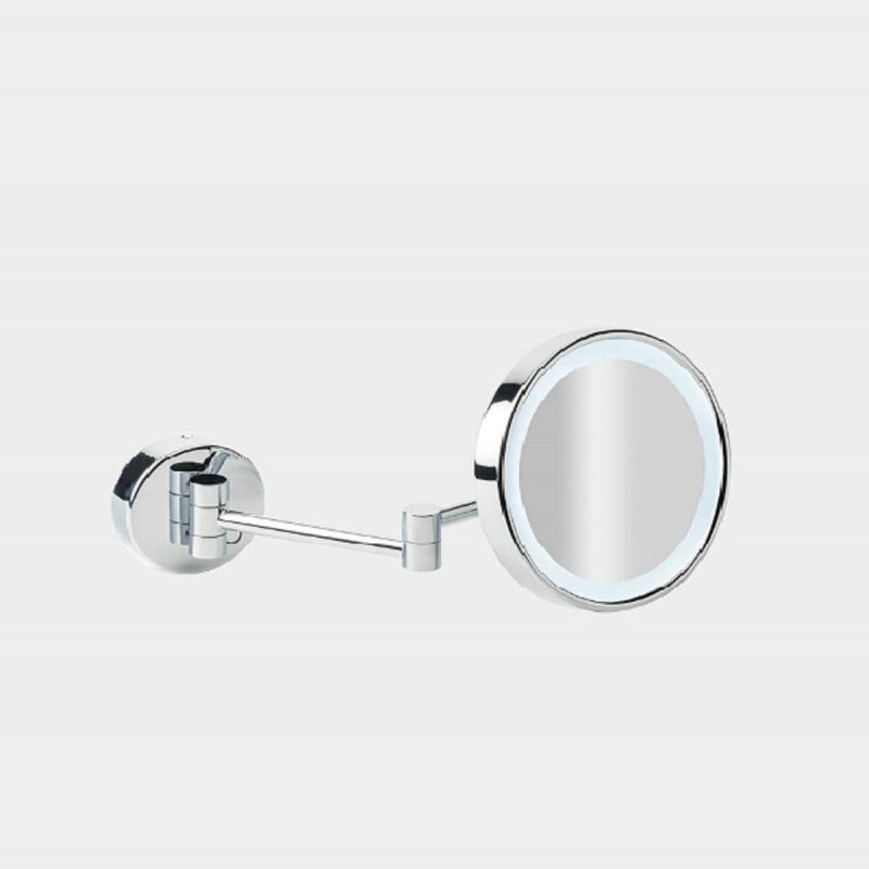 Lighted Mirror with Magnifier 3x – Chrome Finish Crown Audrey