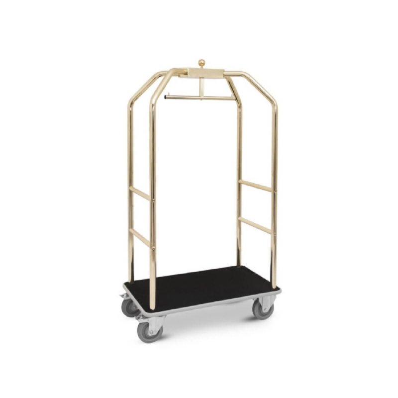 Τρόλεϊ Βαλιτσών Metalcarrelli  Birdcage Small - Brass/Black carpet