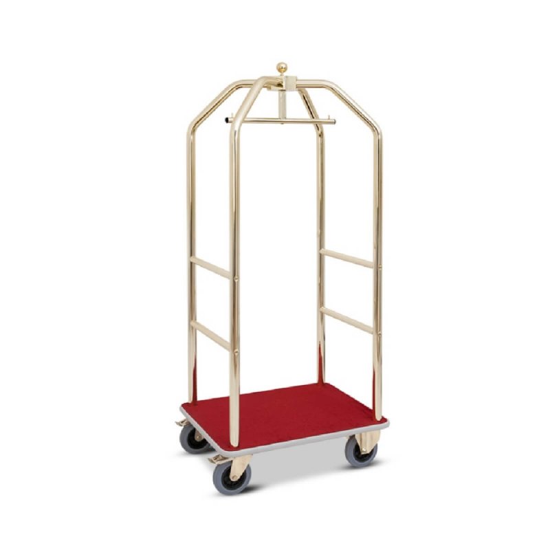 Τρόλεϊ Βαλιτσών Metalcarrelli  Birdcage Small - Brass/Red carpet