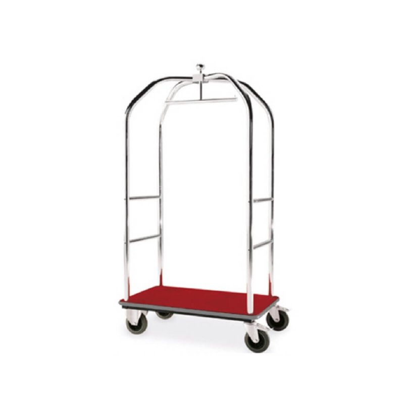 Τρόλεϊ Βαλιτσών Metalcarrelli Birdcage Small - Chrome/Red carpet