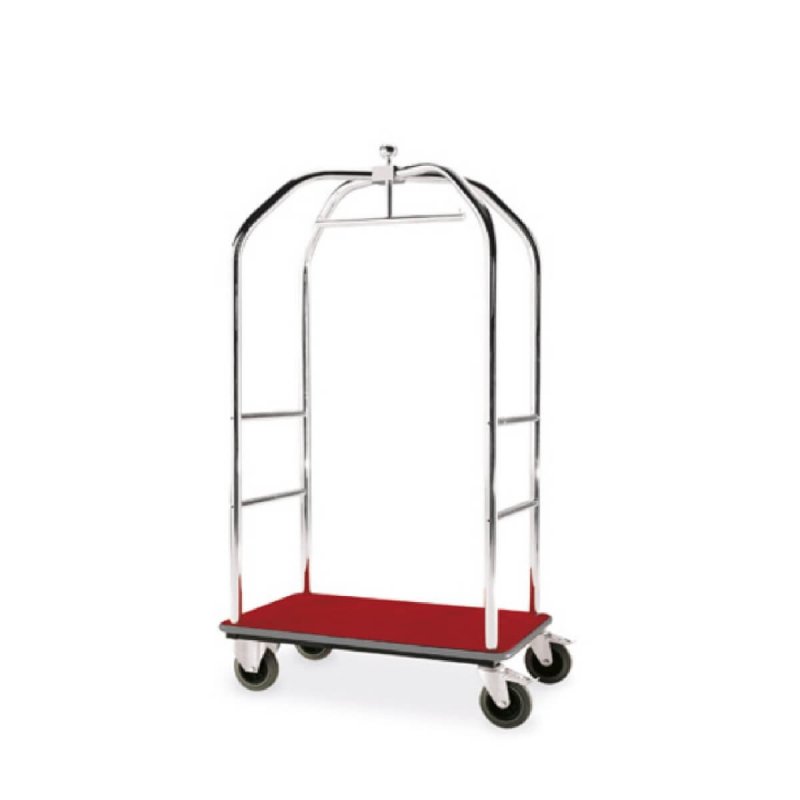 Τρόλεϊ Βαλιτσών Metalcarrelli Birdcage Medium - Chrome/Red carpet
