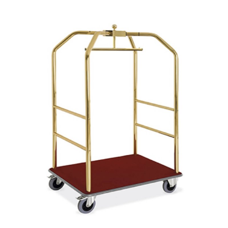 Τρόλεϊ Βαλιτσών Metalcarrelli Birdcage Large - Brass/Red carpet