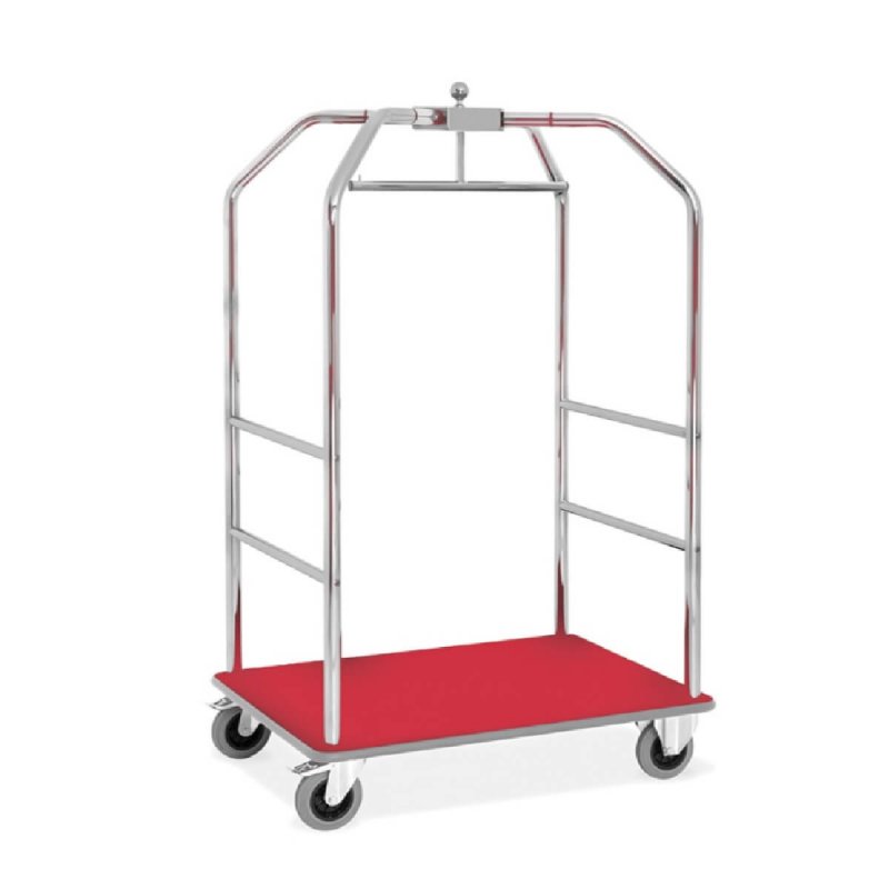 Τρόλεϊ Βαλιτσών Metalcarrelli Birdcage Large - Chrome/Red carpet
