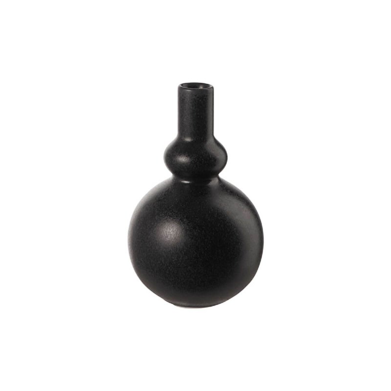 Βάζο stoneware 15,5cm Asa Como black iron