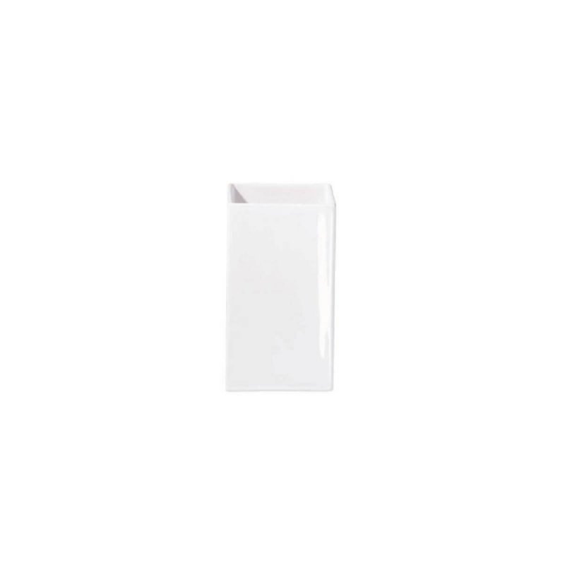 Vase Stoneware 16cm Asa Quadro Glossy White