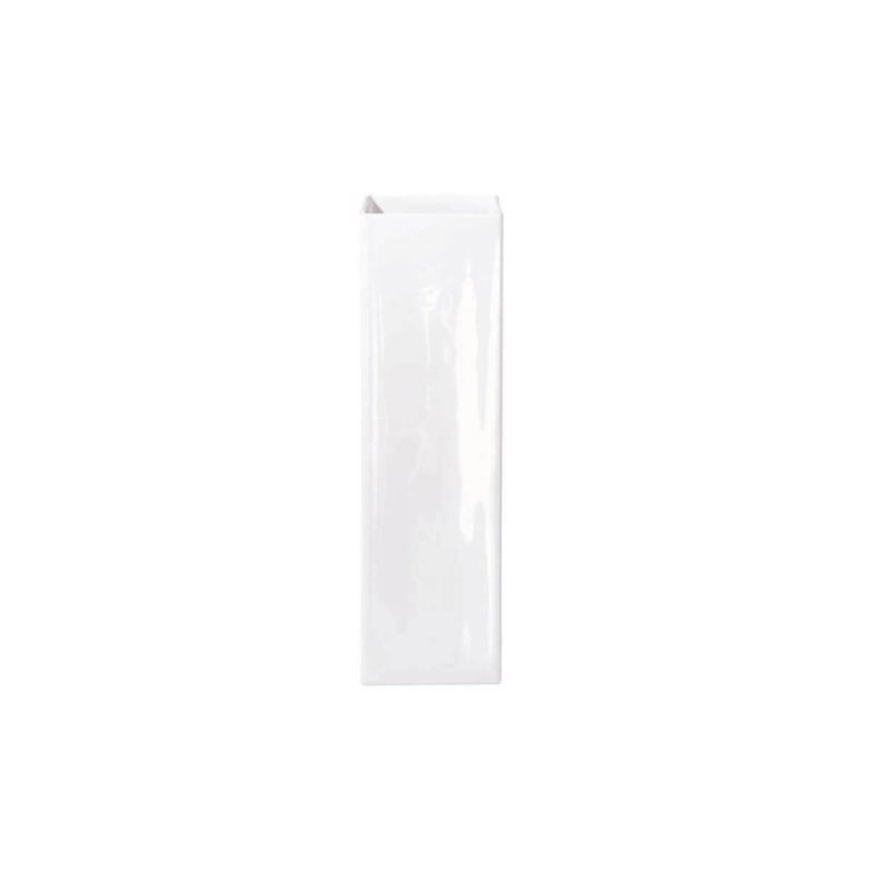Vase Stoneware 25cm Asa Quadro Glossy White