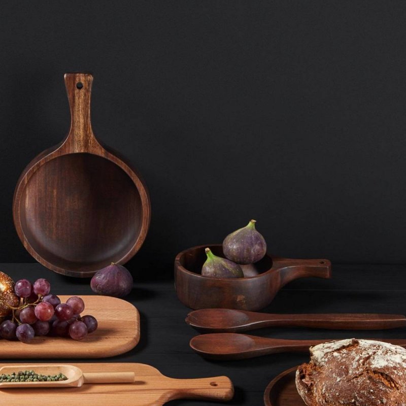 Ξύλινο Σκεύος 22,5cm στρ.με Λαβή Asa Selection Wood collection