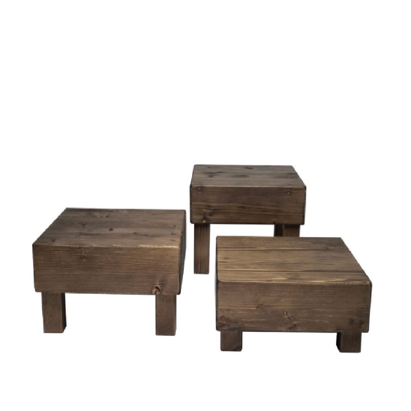 Riser Ξύλινο 29x29x13cm Yegam Block Αshwood