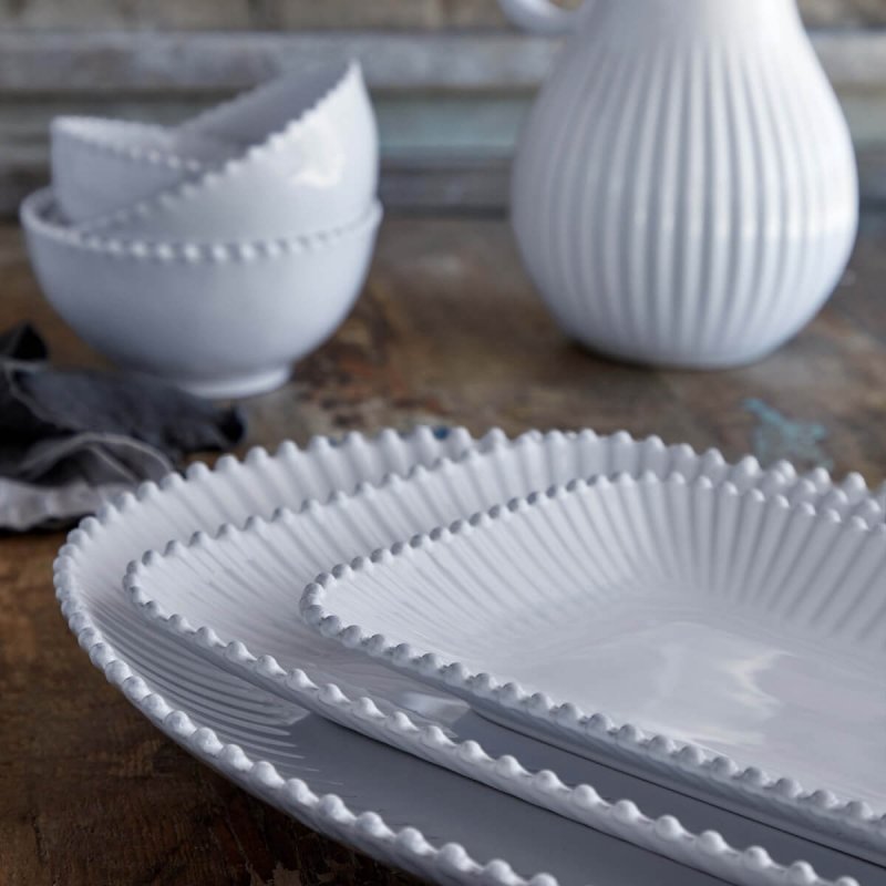 Πιατέλα Ορθογ. 40cm Costa Nova Pearl