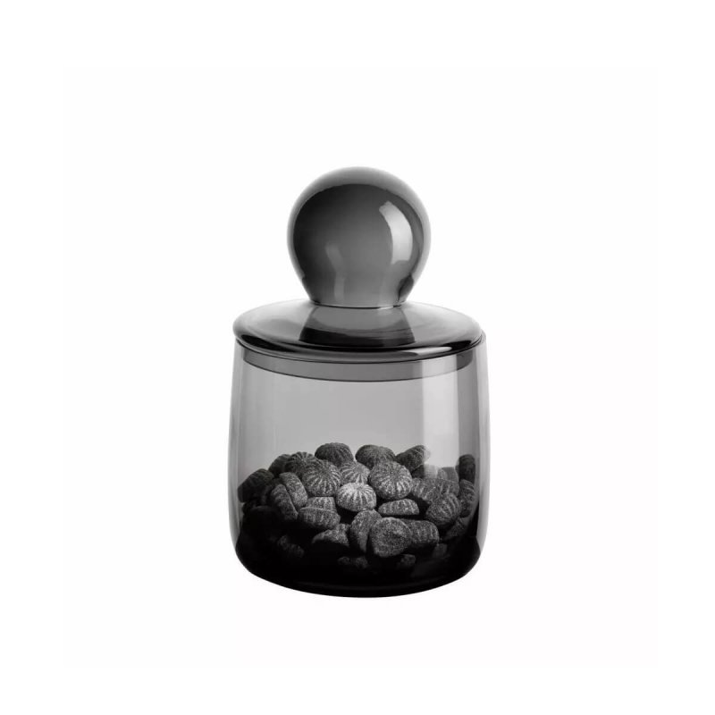 Γυάλινο δοχείο 1,4L με καπάκι Asa Selection Sarabi Grey