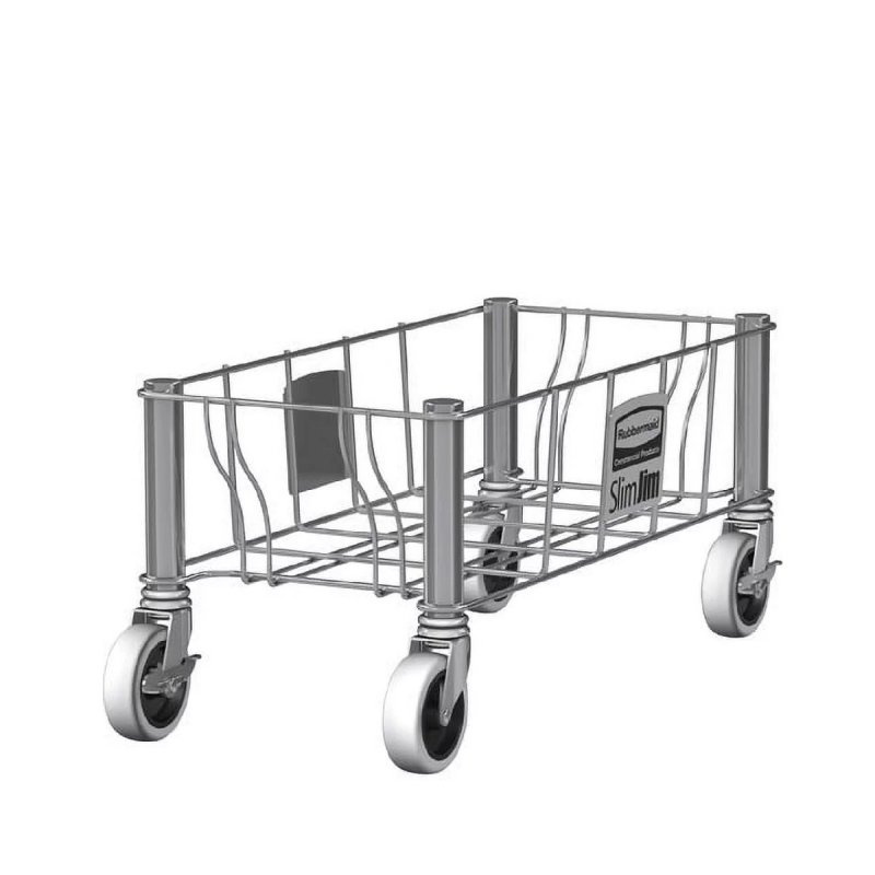 Τρόλεϊ μεταλλικό Rubbermaid Slim Jim® Stainless Steel