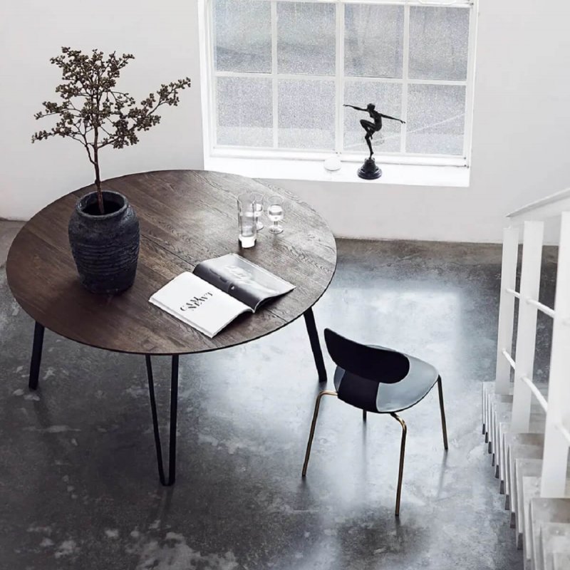 Τραπέζι στρογγυλό 120cm Muubs Space Smoked Fixed Top