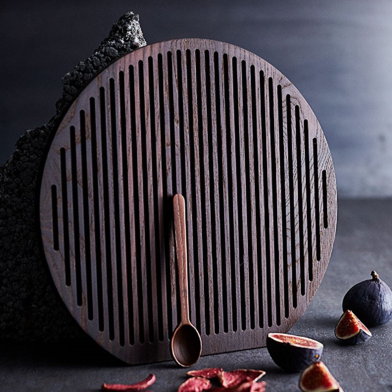 Ξύλινο Πλατό Τυριών Muubs Yami Brown Carbonized Ash