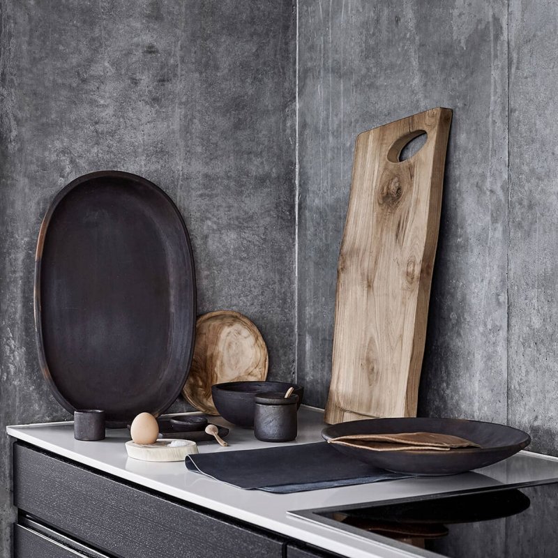 Μπολ Χαμηλό 32cm Muubs Hazel Tray Brown/Black Terracotta