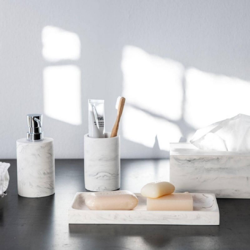 Δίσκος Amenities Andrea House White Marble Effect