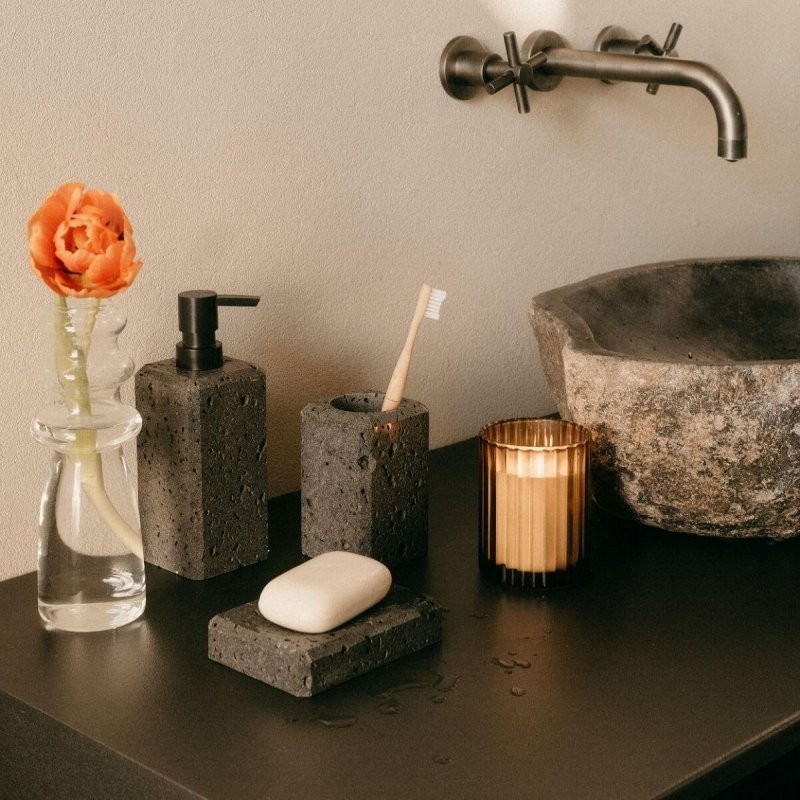 Θήκη Οδοντόβουρτσας Andrea House Travertine Black