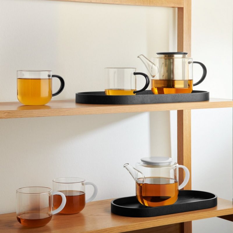 Τσαγιέρα 1,1L Asa Selection Coppa Glass Black