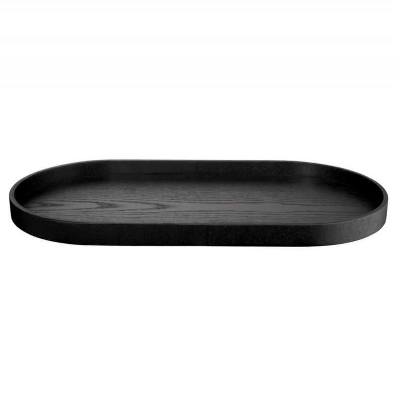 Δίσκος Ξύλινος Οβάλ Asa Selection 44cm με χείλος Black