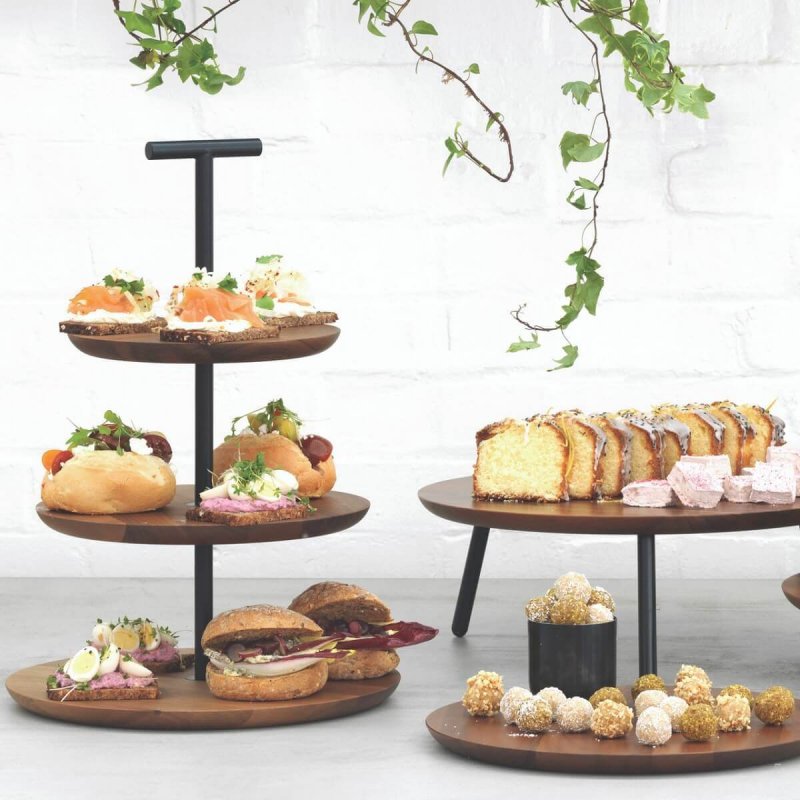 Alto Walnut 3-Tier Cake Stand Craster