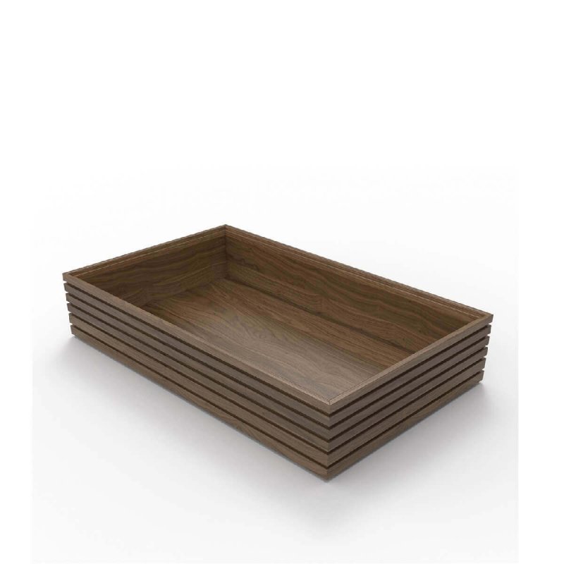 Ξύλινος Δίσκος/Κουτί Καρυδιά 1/1 GN-110mm Craster Flow Bento Walnut