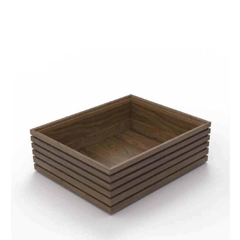 Ξύλινος Δίσκος/Καπάκι Καρυδιά 1/2GN Craster Flow Bento Walnut 