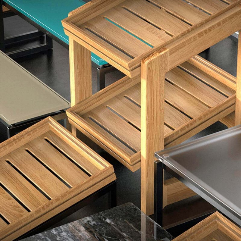 Ξύλινος Δίσκος/Κουτί Δρυς 1/2 GN-110mm Craster Flow Bento Oak