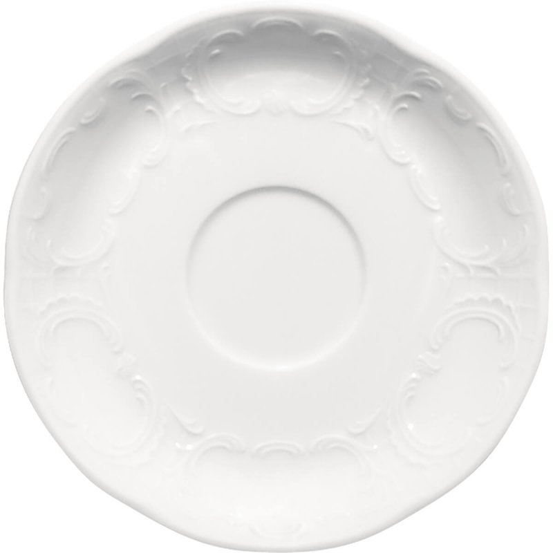 Saucer 11cm round with high rim embossed Bauscher Mozart