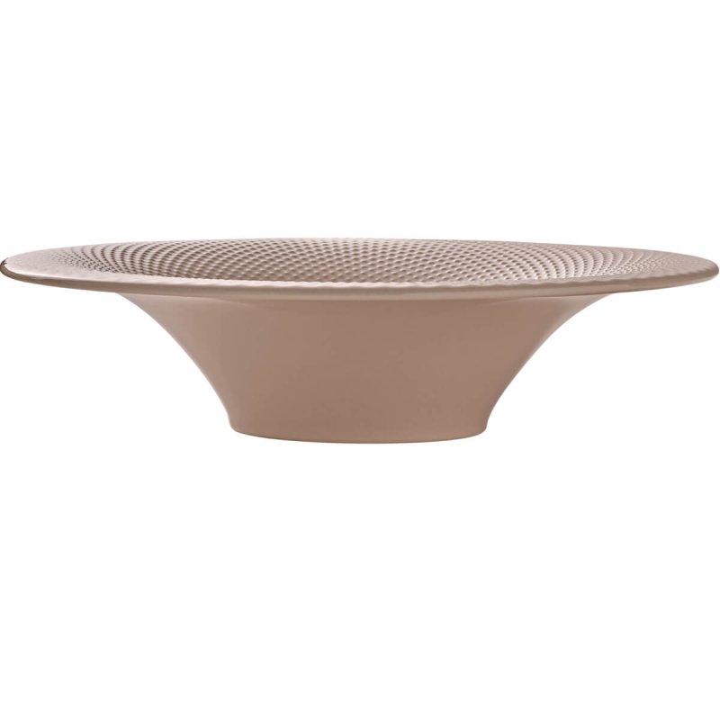 Plate Deep 28cm round coupe embossed Heart & Soul Pine Blush