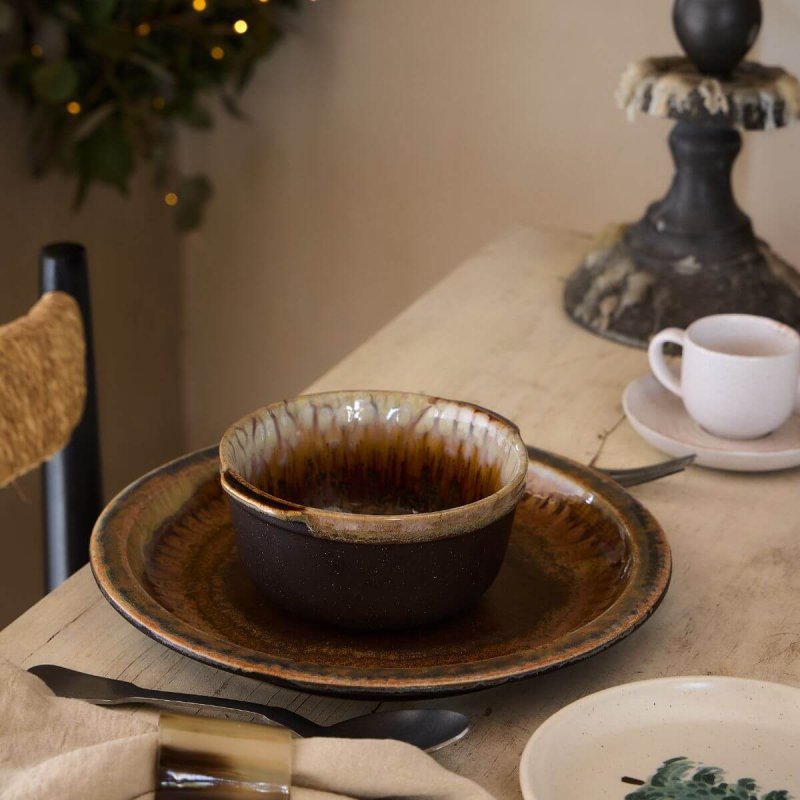 Πιάτο Ρηχό 26cm Costa Nova Poterie Mocha