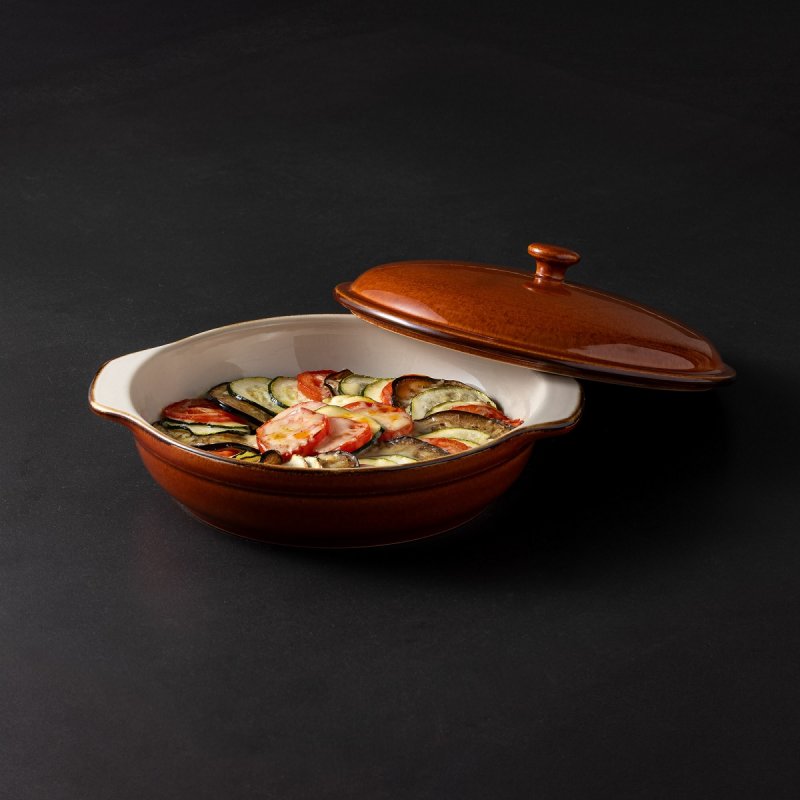 Cocotte lid 22cm Costa Nova Poterie Caramel