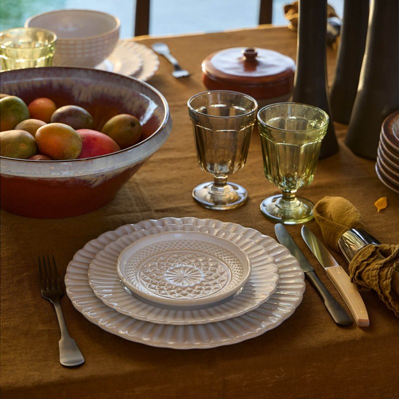Round plate 15cm Costa Nova Cristal White